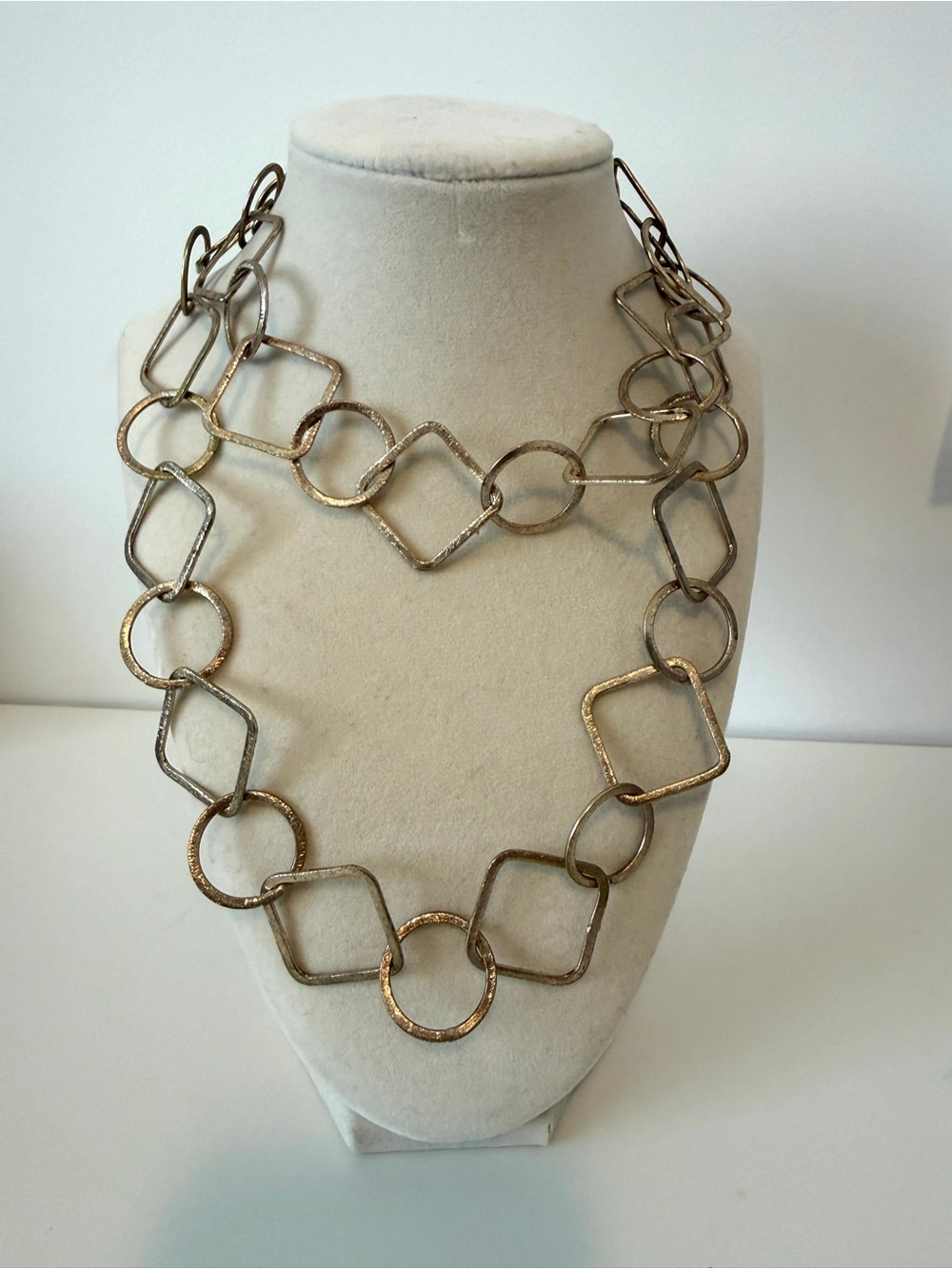 Gold-Tone Geometric Link Necklace - Women's Jewelry
